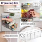 ClearSpace Plastic Pantry Organization and Storage Bins with Removable Dividers – Perfect Kitchen Organization or Kitchen Storage – Refrigerator Organizer Bins, Cabinet Organizers (2 Pack) - Image 4