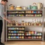 2-Pack Stackable Can Organizer for Pantry Shelf, Adjustable Extra-Long Rolling Can Rack for Kitchen Cupboard Storage, Sturdy Standing Can Holder for Canned Food Goods Soda up to 128, 2 Tier, Black - Image 8