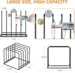 KORRTFID Kitchen Cabinet Organizer, Steel Cookware Holder, Divided Holder with 5 Slots for Skillets Baking Tray and Chopping Board Rack - Baking Pan Holder Storage (1 PC) - Image 3