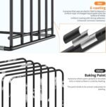 KORRTFID Kitchen Cabinet Organizer, Steel Cookware Holder, Divided Holder with 5 Slots for Skillets Baking Tray and Chopping Board Rack - Baking Pan Holder Storage (1 PC) - Image 5