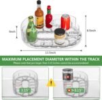 Lazy Susan Organizer for Refrigerator, 13.5'' x 8.5'' Clear Rectangular Turntable Fridge Organizer for Condiments in Refrigerator, Cabinet, Pantry, or Kitchen Countertop (1 Pack) - Image 4
