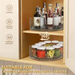 Lazy Susan Organizer for Refrigerator, 13.5'' x 8.5'' Clear Rectangular Turntable Fridge Organizer for Condiments in Refrigerator, Cabinet, Pantry, or Kitchen Countertop (1 Pack) - Image 5