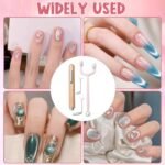 4Pcs Magnetic Tools for Cat Eye Gel Nail Polish, Professional 3 IN 1 Nail Art Tool for Creating Floral, Round, and Square Designs with Magnetic Gel Polish, Includes Y-Bar and 2Pcs Heart Guide - Image 8
