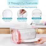 Vtopmart 2 Pack Trash Bag Holder, Stackable Garbage Bag Dispenser for 13/30/33 Gallon Bags, Clear Organizer Bins for Under Kitchen Sink, Laundry Room Organization and Storage - Image 4