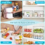Vtopmart 2 Pack Trash Bag Holder, Stackable Garbage Bag Dispenser for 13/30/33 Gallon Bags, Clear Organizer Bins for Under Kitchen Sink, Laundry Room Organization and Storage - Image 6