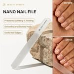 Beauty Power Manicure Pedicure Set 7-in-1 Stainless Steel, Ultra Sharp, Slanted Nail Clipper, Fingernail Clipper, Cuticle Nipper, Glass Nail File, Eyebrow Tweezers, Scissors, Case - Gift Idea - Gray - Image 5