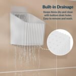 NiHome 4-Pack Plastic Wall Mount Storage Caddy for RV/Camper Storage and Organization, Self Adhesive Cabinet Door Organizer for Bathroom/Kitchen, Camper Must Haves & Small Item Organization - Image 6