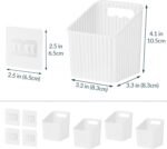 NiHome 4-Pack Plastic Wall Mount Storage Caddy for RV/Camper Storage and Organization, Self Adhesive Cabinet Door Organizer for Bathroom/Kitchen, Camper Must Haves & Small Item Organization - Image 7