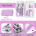 Aceoce Manicure Set Women's Nail Clipper Set Nail Kit with Travel Case - Purple, Stainless Steel, Compact, Curved Edge, Perfect for Travel & Everyday Use - Image 4