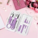 Aceoce Manicure Set Women's Nail Clipper Set Nail Kit with Travel Case - Purple, Stainless Steel, Compact, Curved Edge, Perfect for Travel & Everyday Use - Image 6