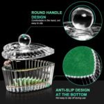 AORAEM 2PCS Nails Tips Art Dappen Dish with Lid Acrylic Liquid Powder Dappen Monomer Dish Glass Crystal Cup Glassware Tools for Professional Use and Home Use - Image 3