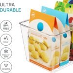 Vtopmart 6 Pack Clear Storage Bins, Pantry Cabinet Organizer Bins with Handle for Pantry Organizer and Storage, Plastic Bins for Fridge, Cabinet, Kitchen, Countertops, Cupboard, Freezer, Medium - Image 5
