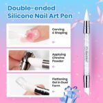 Beetles 3D Gel Nail Art Kit-1oz Clear Solid Builder Nail Gel,5 in 1 Non-Sticky Hand Sculpting Building 3D Nails with Sculpting Pen for Beginner DIY UV Nails Salon at Home,Crystal Orb Gifts for Women - Image 6
