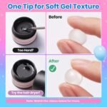 Beetles 3D Gel Nail Art Kit-1oz Clear Solid Builder Nail Gel,5 in 1 Non-Sticky Hand Sculpting Building 3D Nails with Sculpting Pen for Beginner DIY UV Nails Salon at Home,Crystal Orb Gifts for Women - Image 7