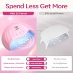 Modelones Poly Nail Gel Kit 8 Rosy Pink Colors with 48W U V/LED Lamp Poly Extension Gel Complete Nail Art Tools Professional Starter Manicure Kit Supplies Rhinestone Glitters Beauty Gift DIY at Home - Image 3
