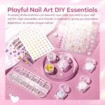 Modelones Poly Nail Gel Kit 8 Rosy Pink Colors with 48W U V/LED Lamp Poly Extension Gel Complete Nail Art Tools Professional Starter Manicure Kit Supplies Rhinestone Glitters Beauty Gift DIY at Home - Image 9