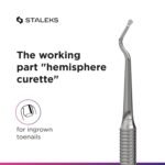 Staleks Pro Expert 20 Pedicure Curette Type 1 – Hemisphere Curette and Toenail Cleaner – Stainless Steel – for Professional Pedicure - Image 6