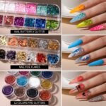 FANDAMEI Nail Art Brushes Kit, Nail Design Tools Set with Dotting Tools, Fine Nail Glitter Butterfly, Glitter Sequins, Foil Flakes, Nail Rhinestones, Dust Brush - Image 4