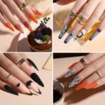 FANDAMEI Nail Art Brushes Kit, Nail Design Tools Set with Dotting Tools, Fine Nail Glitter Butterfly, Glitter Sequins, Foil Flakes, Nail Rhinestones, Dust Brush - Image 8