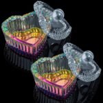 AORAEM 2PCS Nails Tips Art Dappen Dish with Lid Acrylic Liquid Powder Dappen Monomer Dish Glass Crystal Cup Glassware Tools for Professional Use and Home Use - Image 2