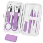 Aceoce Manicure Set Women's Nail Clipper Set Nail Kit with Travel Case - Purple, Stainless Steel, Compact, Curved Edge, Perfect for Travel & Everyday Use - Image 2