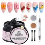 Beetles 3D Gel Nail Art Kit-1oz Clear Solid Builder Nail Gel,5 in 1 Non-Sticky Hand Sculpting Building 3D Nails with Sculpting Pen for Beginner DIY UV Nails Salon at Home,Crystal Orb Gifts for Women - Image 2