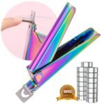 Chameleon Premium Nail Clippers with Magnets Sizers for Acrylic Nails, Artificial Fake Nail False Nail Tip Cutter Trimmer Manicure Pedicure Sharp Blade Clip Tool For Salon Home Art Beauty - Image 2