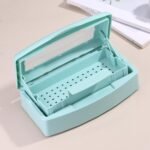 Nail Tool Sterilizer Box Plastic Disinfectant Container for Nail Art Accessories Tools, Hair Salons and Beauty Centers, Sterilizer Soaking Box with Strainer Pedicure Manicure Equipment, Blue - Image 7