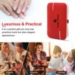 Manicure Set, Travel Mini Nail Clippers Kit Pedicure Care Tools, 10pcs Stainless Steel Grooming kit (Red) - Image 6