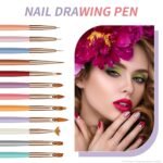 Artdone Nail Dotting Tools Double-ended Nail Art Brushes Kit Nail Art Gel Polish Liner Brushes Design Pen For Nail Drawing And Nail Paint Brushes Small Detail Brushes - Image 3