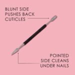JAPONESQUE Soft Touch Toenail Clipper & Cuticle Pusher Manicure Set for Salon Quality Results, Anti-Slip Grip, Stainless Steel - Image 9