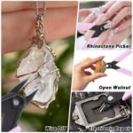 Rhinestone Remover, Nail Nippers Professional Pink Rhinestone Tools for Nails DIY to Easily Remove Cuticle Rhinestones Crystals Cutting Nail Chains - Image 8